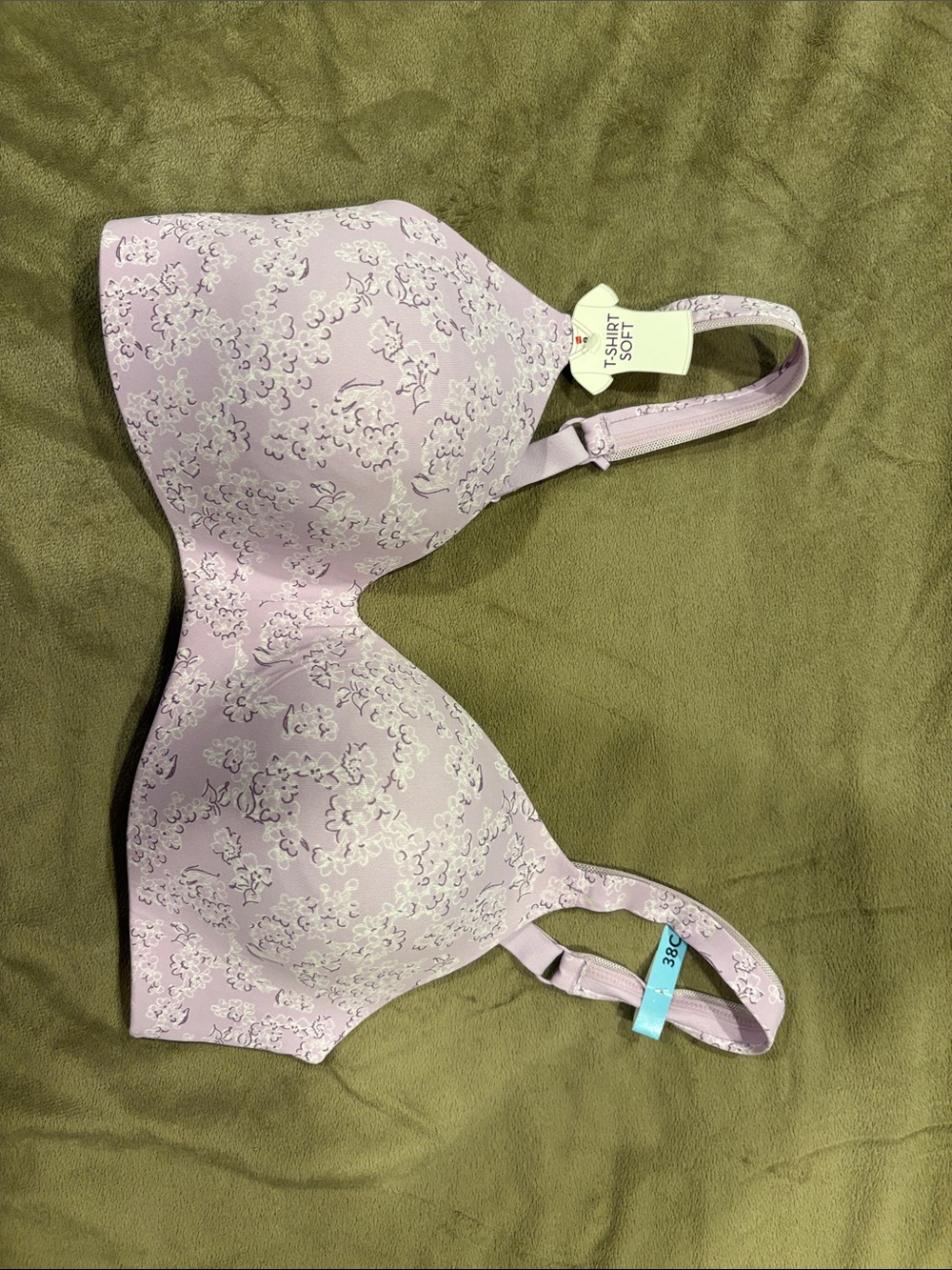 Brand New Hanes Lavender Floral Bra